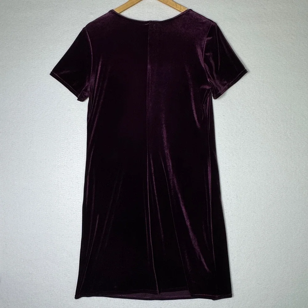 Vtg Rabbit Rabbit Rabbit Womens Size 12 Purple Velvet 2Pc‎ Dress Jacket Set